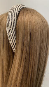 Chanel CC Black White Wool Headband