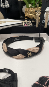 Chanel CC Knotted Satin Headband