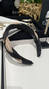 Chanel CC Knotted Satin Headband