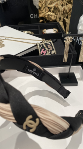 Chanel CC Knotted Satin Headband