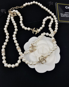 Chanel Vintage CC Pearls Necklaces