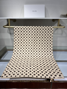 Celine Octagon Bandana Twill Cashmere Silk Shawl Scarf Beige Celine Octagon Bandana Twill Cashmere Silk Shawl Scarf Beige