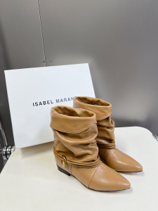 Isabel Marant Light Brown Leather Edrika Low Heels Ankle Boots Isabel Marant Light Brown Leather Edrika Low Heels Ankle Boots