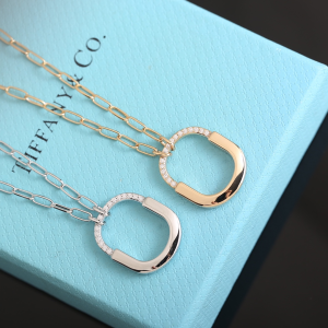 Tiffany Lock Diamonds Pendant Necklaces