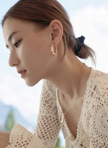 Tiffany Lock Earrings Rose Gold