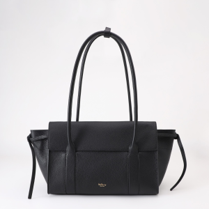 Mulberry Small Soft Bayswater Grained Calfskin Leather Top Handle Shoulder Bag Black Mulberry Small Soft Bayswater Grained Calfskin Leather Top Handle Shoulder Bag Black