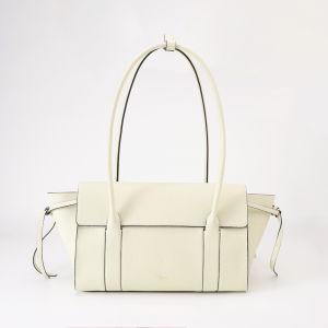 Mulberry Small Soft Bayswater Grained Calfskin Leather Top Handle Shoulder Bag White Mulberry Small Soft Bayswater Grained Calfskin Leather Top Handle Shoulder Bag White