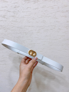 Dior 30 Montaigne Leather Belt White 25MM