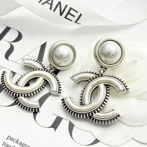 Chanel CC Logo Pendant Earrings