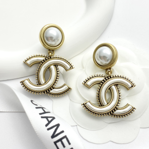 Chanel CC Logo Pendant Earrings