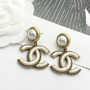 Chanel CC Logo Pendant Earrings