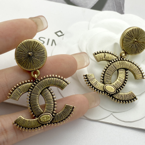 Chanel CC Logo Pendant Earrings