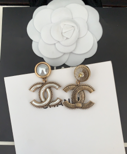 Chanel CC Logo Pendant Earrings