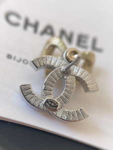 Chanel CC Logo Bowknot Earrings