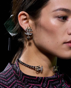 Chanel CC Logo Bowknot Earrings