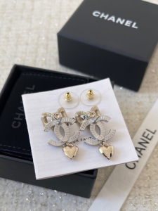 Chanel CC Logo Bowknot Earrings