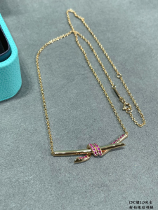 Tiffany Knot Diamonds Pendant Necklaces