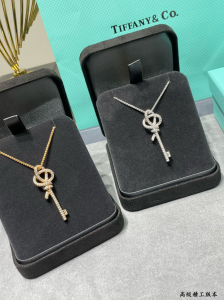 Tiffany Knot Key Diamonds Pendant Necklaces