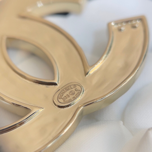 Chanel CC Logo Black Leather Earrings