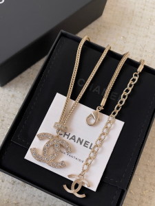 Chanel Crystal CC Logo Choker Necklaces