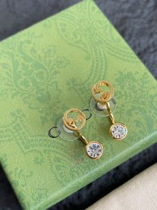 Gucci Blondie Crystal Hoop Earrings