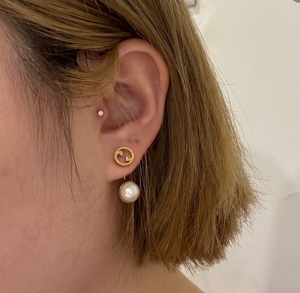 Gucci Blondie Crystal Hoop Earrings