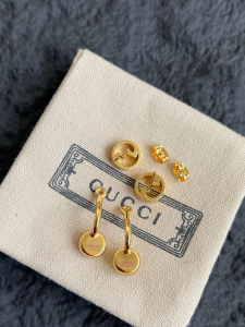 Gucci Blondie Crystal Hoop Earrings