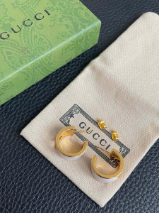 Gucci Blondie Enamel Hoop Earrings