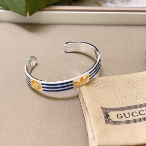 Gucci x Adidas Striped Cuff Bracelets