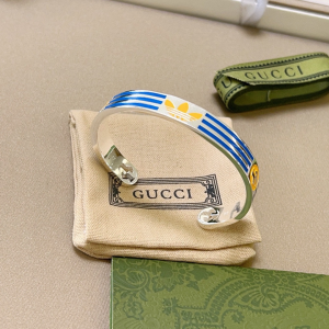 Gucci x Adidas Striped Cuff Bracelets