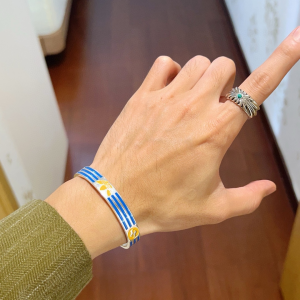 Gucci x Adidas Striped Cuff Bracelets