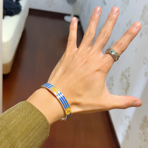 Gucci x Adidas Striped Cuff Bracelets