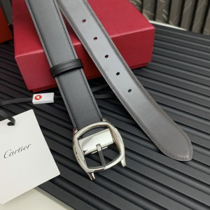 Cartier Leather Drive De Belt Black 35MM