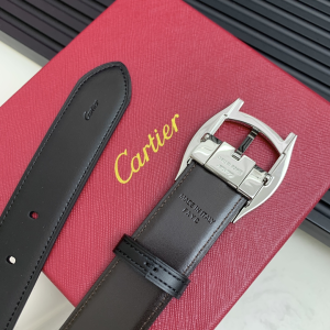 Cartier Leather Drive De Belt Black 35MM
