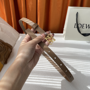 Loewe Beige Leather Thin Belt 15MM