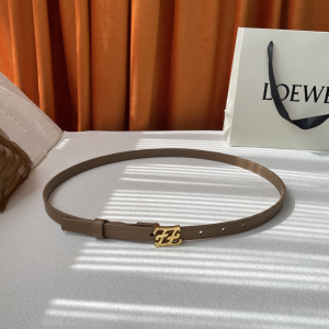 Loewe Beige Leather Thin Belt 15MM