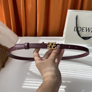 Loewe Purple Leather Thin Belt 15MM