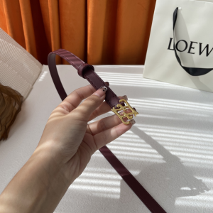 Loewe Purple Leather Thin Belt 15MM