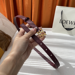 Loewe Purple Leather Thin Belt 15MM