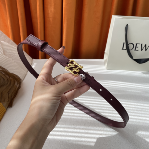 Loewe Purple Leather Thin Belt 15MM