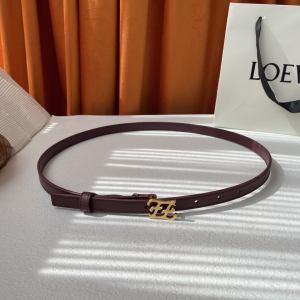 Loewe Purple Leather Thin Belt 15MM
