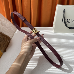 Loewe Purple Leather Thin Belt 15MM