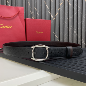 Cartier Calfskin Leather Drive De Belt Black 35MM Cartier Calfskin Leather Drive De Belt Black 35MM
