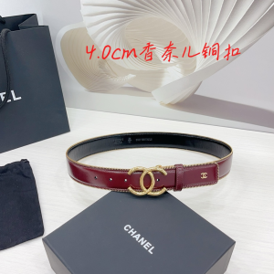 Chanel Vintage CC Buckle Shiny Leather Belt Red Black 40MM Chanel Vintage CC Buckle Shiny Leather Belt Red Black 40MM
