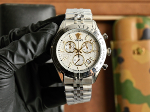Versace Medusa Chrono Master White Dial Watch White Gold 45MM Versace Medusa Chrono Master White Dial Watch White Gold 45MM