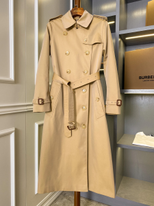 Burberry Kensington Cashmere Double Breasted Belted Satin Trench Coat Beige Burberry Kensington Cashmere Double Breasted Belted Satin Trench Coat Beige
