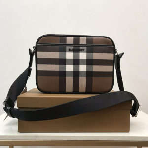Burberry Paddy Compact Check Crossbody Bag Brown Burberry Paddy Compact Check Crossbody Bag Brown