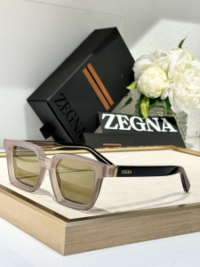 Zegna Square Luxury Eyewear Sunglasses EZ0214 Beige Black Zegna Square Luxury Eyewear Sunglasses EZ0214 Beige Black