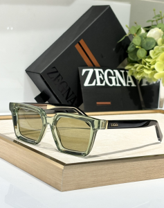 Zegna Square Luxury Eyewear Sunglasses EZ0214 Green Black Zegna Square Luxury Eyewear Sunglasses EZ0214 Green Black
