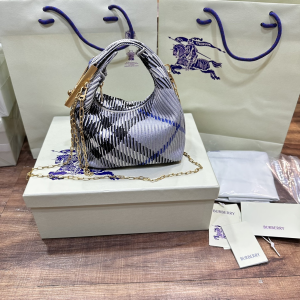 Burberry Micro Peg Chain Hobo Shoulder Bag Grey Burberry Micro Peg Chain Hobo Shoulder Bag Grey